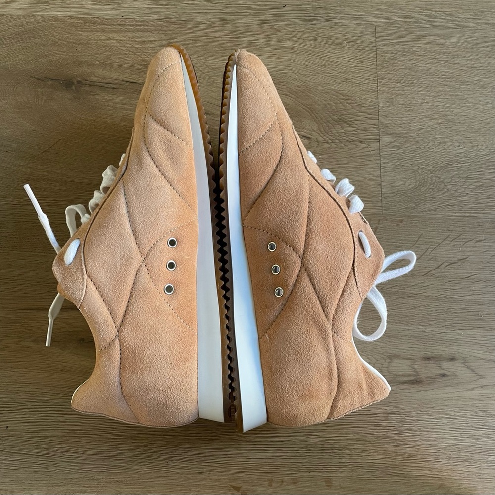 NWOT Sam Edelman Trace Sneaker in Tan Size 9 Leather - Picture 4 of 10